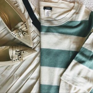 J. Crew Silk & Linen Striped Sweater